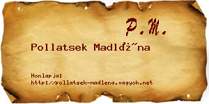 Pollatsek Madléna névjegykártya